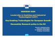 Key Enabling Technologiesfor European Growth Nanosafety ...€¦ · MATERIALS RISK WG5 Workplace Consumer Environment WG7 DISSEMINATION SG1 Standardisation, engagement with stakeholders