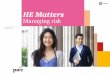 Managing risk - PwC UK · managing risks and building resilience to see them through the uncertain times ahead. A full copy of Managing risk in Higher Education: Higher Education