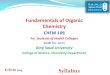 Fundamentals of Organic Chemistry - KSU...Fundamentals of Organic Chemistry CHEM 109 For Students of Health Colleges Credit hrs.: (2+1) King Saud University College of Science, Chemistry