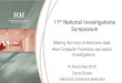 11th National Investigations Symposium Sinden.pdf · 2017-05-18 · 11th National Investigations Symposium Making the most of electronic data How Computer Forensics can assist investigations