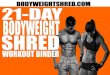 COVER - Amazon S3...Workout Binder! We are Dennis and Kelsey Heenan, creators of Bodyweight Shred. We have been in the fitness ... • 40 Kettlebell Swings • 30 Pushups • 20 Burpees