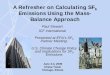 A Refresher on Calculating SF6 Emissions Using the Mass … · 2016-02-16 · A Refresher on Calculating SF. 6. Emissions Using the Mass-Balance Approach. Paul Stewart ICF International
