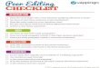 Peer editing checklist - Editing and Proofreading Services 2019-05-08آ  Peer Editing CHECKLIST . Perfected
