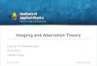 Imaging and Aberration Theory - uni-jena.de · approximation, inhomogeneous media 4 09.11. Aberration expansion single surface, general Taylor expansion, representations, various