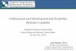 Intellectual and Developmental Disability Waivers Updatehac.virginia.gov/subcommittee/health_human_resources/files/01-26-… · 26/01/2016  · – Incorporates FY 2016 increase in