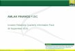 Amlak Finance PJSC · 2019-02-27 · This presentation may contain forward looking statements including statements regarding our intent, ... Total assets decreased by 8% for the nine