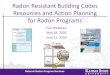 Radon Resistant Building Codes Resources and Action ... · National Radon Program Services AARST-ANSI New Construction Standards Overview RRNC (Radon Resistant New Construction) -