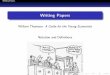 William Thomson. A Guide for the Young Economist Chapter II.pdf · William Thomson. A Guide for the Young Economist Notation and De–nitions. Writing Papers Notation Bad notation