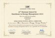 Confederation Of Indian Industry 16th National Award for … · 2017-09-28 · Confederation Of Indian Industry 16th National Award for Excellence in Energy Management 2015 This is
