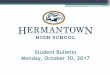 Monday, October 30, 2017 Student Bulletin€¦ · Halloween Costume Contest Tuesday October 31st, 2017 ★ Top 3 Best “Group” Costume win gift cards! All groups MUST report to