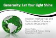 Generosity: Let Your Light Shine · –Gift of Life Insurance (Slide 1) –Bequests through Will (Slides 2-4) –Annuities (Slides 5-8) –Securities (Slides 9-11) November 17, 2018