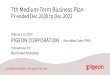 7th Medium-Term Business Plan - Pigeon Global · 7th Medium-Term Business Plan FY ended Dec.2020 to Dec.2022 (SecuritiesCode: 7956 ） President & CEO. Norimasa Kitazawa. PIGEON CORPORATION