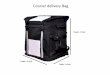 Courier delivery Bag · Courier delivery Bag Expandable Pocket at bo8om Use expandable pocket when needed, increases the height by 20% Reﬂectors on back Reﬂectors on front Bo8le