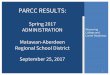 PARCC RESULTS: Matawan-Aberdeen Regional School District...COMPARISON OF MATAWAN-ABERDEEN REGIONAL SCHOOL DISTRICT 2016 & 2017 SPRING PARCC ADMINISTRATIONS GRADE 4 NJASK SCIENCE Count