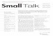 NSURA NCE June 2007, Issue No. 28 SmallTalk Newsletter of the … · 2012-01-19 · Small Talk Issue Number 28 • June 2007 Published by the Smaller Insurance Company Section of
