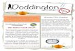 The Doddington Diary is now Sunday 27th October two years old - … · 2020-04-19 · The Committee had their first meeting after the summer with lots of ideas for fundraising and