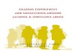 SHARING EXPERIENCES AND SUGGESTIONS AROUND ALCOHOL ... · the risks of alcohol and substance abuse. Best practice has found that drug education programmes should give priority to