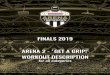FINALS 2019 ARENA 2 - ‘GET A GRIP!’ WORKOUT DESCRIPTION · BAR MUSCLE UP In the bar muscle up the athlete must begin with or pass through a hang below the bar, with the arms fully