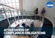 ATTESTATION OF COMPLIANCE OBLIGATIONS · and 2.8. Chancellors and Presidents. Attest the following: • Understand institutional obligations and personal responsibilities imposed