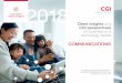 CGI 2018 Client Global Insights Communications Report · COMMUNICATIONS 6 CLIENT INSIGHTS BUSINESS PRIORITIES 2018 top business priorities All responses North America Europe 1 Improve