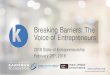 Breaking Barriers: The Voice of Entrepreneurs - WordPress.com · Startups Older Businesses • Of the 1,133 startups we surveyed, 764 started their business within the last year