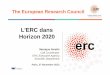L'ERC dans Horizon 2020 - Education.gouv.fr · Established by the European Commission 2014 Resubmission restrictions • 7 • Increasing number applications causes low success rates