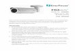 Model No. EZH5242 · The EZH5242 is an HDcctv outdoor IR bullet camera with true Day/Night capability in an IP66 vandal resistant housing. Based on a 1/3” Panasonic 2.1 megapixel