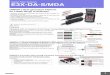 Digital Fiber Sensors E3X-DA-S/MDAproducts.omron.us/Asset/E3X_DAS_MDA_DAH_datasheet_en_20110… · 1 CSM_E3X-DA-S_MDA_DS_E_10_1 Digital Fiber Sensors E3X-DA-S/MDA OMRON’s Next-generation