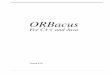 ORBacus - SLAC National Accelerator Laboratory · ORBacus 5 Explicit Activation of Servants using C++ 85 Explicit Activation of Servants using Java 86 Deactivating Servants 87 Deactivation