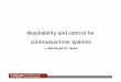Reachability and control for continuous-time systemsjtasso/reachability.pdf · USTL – Underwater Systems and Technology Laboratory Outline Motivation Definitions • Forward reachability