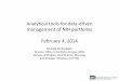 Analytical tools for data-driven management of NIH ...€¦ · New classes to commence in Spring 2015 . Network Analysis Bibliometrics . Office of Portfolio Analysis . ... sample