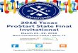 2016 Texas ProStart State Final Invitational · 2017-07-06 · 10 2016 Texas ProStart State Invitational March 21-22, 2016 | Waco, TX 11 MANAGEMENT Restaurant management teams develop