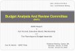 Budget Analysis And Review Committee · 2017-04-17 · Budget Orientation § Current ALA Fiscal Year 2016 § Sept 1, 2015 – August 31, 2016 § Midwinter finances involve 3 fiscal