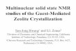The Inorganic Chemistry of Guest-Mediated Zeolite ... · Multinuclear solid state NMR studies of the Guest-Mediated Zeolite Crystallization Son-Jong Hwang1 and S.I. Zones2 1Division