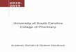University of South Carolina College of Pharmacy€¦ · 1 Return to Table of Contents University of South Carolina College of Pharmacy 2018-2019 Academic Bulletin & Student Handbook