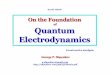 of Quantum Electrodynamics - ShpenkovQuote from Encyclopaedia Britannica: “Quantum electrodynamics (QED), quantum field theory of the interactions of charged particles with the electromagnetic