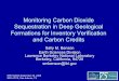 Monitoring Carbon Dioxide Sequestration in Deep Geological … · 2017-12-05 · SPE102833,September 26, 2006 SPE ATCE, San Antonio, TX Monitoring Carbon Dioxide Sequestration in