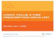 CIGNA VALUE 3-TIER PRESCRIPTION DRUG LIST · 9/1/2019  · This document shows the most commonly prescribed medications covered on the Value 3-Tier Prescription Drug List as of January