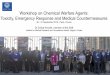 Workshop on Chemical Warfare Agents: Toxicity, Emergency ......Nov 30, 2016  · for determination of cholinesterase activity in whole blood, a key parameter for detecting exposure