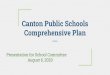Canton Public Schools Comprehensive Plan · asynchronously to assure their plans are being implemented In some circumstances, students with minimal services and accommodations will