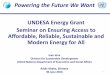 UNDESA Energy Grant Seminar on Ensuring Access to ... · CEFC, Executive Director UNEP, Former UN ASG Central Support Services 4. Dedicated website Electronic submission of applications