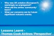 Lessons Learnt - Thomas Cook Airlines 'Perspective' ... Lessons Learnt - Thomas Cook Airlines 'Perspective