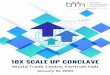 10X SCALE UP CONCLAVE - bma-india.com · 12/10/2019  · The conclave is the perfect platform for CEO’s of startups, MD & CEO’s of small and Medium scale Enterprises, Innovators