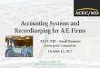 Accounting Systems and Recordkeeping for A/E Firms · * Deltek Vision * Deltek Ajera * Clearview InFocus * BQE Core * Microsoft Dynamics SL (Formerly Solomon) * QuickBooks Enterprise