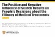 The Positive and Negative Influence of Search Results on …aghenai/assets/presentation/PhD... · 2017-09-20 · The Positive and Negative Influence of Search Results on People's