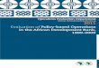 An Independent Evaluation of Policy Based Operations in ... · iv EVALUATION OF POLICY-BASED OPERATIONS in The African Development Bank, 1999-2009 List of Tables and Figures Table