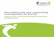 Strengthening and supporting communities in Surrey · 2017-09-06 · Horsley, Lingfield, Tatsfield and Thursfield which reached over 7,420 households. The responses showed that 81