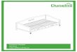 Toulouse Daybed - dunelm · Parts & fittings for the Toulouse Daybed (30306357) 50mm Wooden dowel x 12 30mm Wodden dowel x 3 Ø7x80mm Bolt x10 Metal nut x 10 Handle x 4 Metal slide-female
