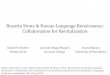 Rosetta Stone & Navajo Language Renaissance: Collaboration ... · Rosetta Stone San Juan College University of New Mexico Hieber, Daniel W., Lorraine Begay Manvai, & Kasra Manavi