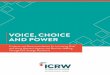 VOICE, CHOICE AND POWER - ICRW | PASSION. PROOF. POWER.€¦ · VOICE, CHOICE AND POWER Evidence and Recommendations for Increasing Girls’ and Young Women’s Agency and Decision-Making